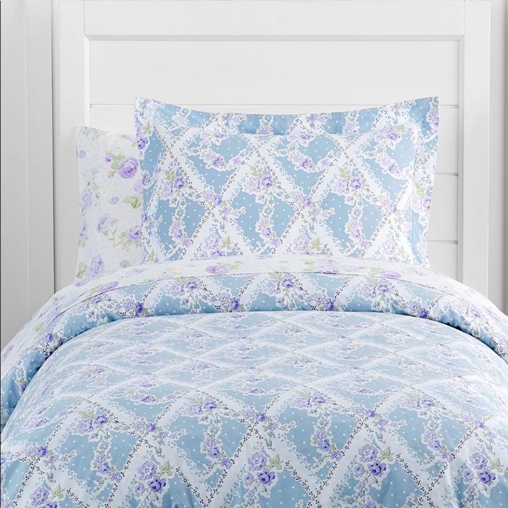 Duvet, shams, and sheets